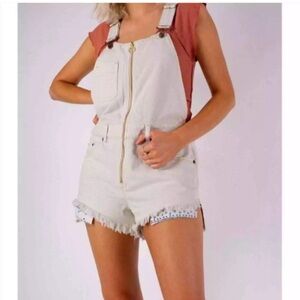 NWT Free People Sunkissed Shortalls Size 4